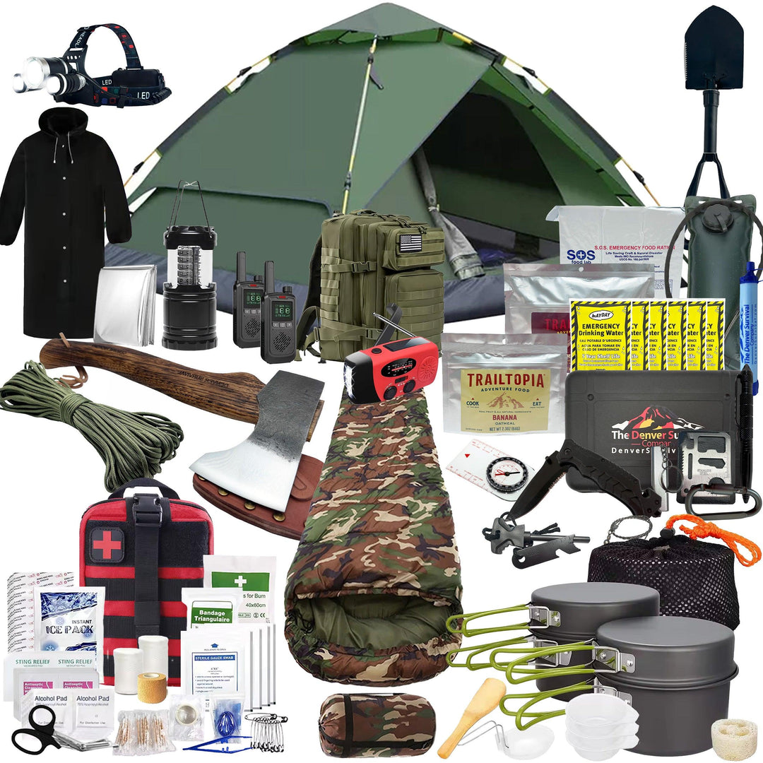 1 Person 72 Hour Survival Bag with Camping Supplies - Denver Survival - bugout bags, survival backpack, survival gear backpack, survival bags