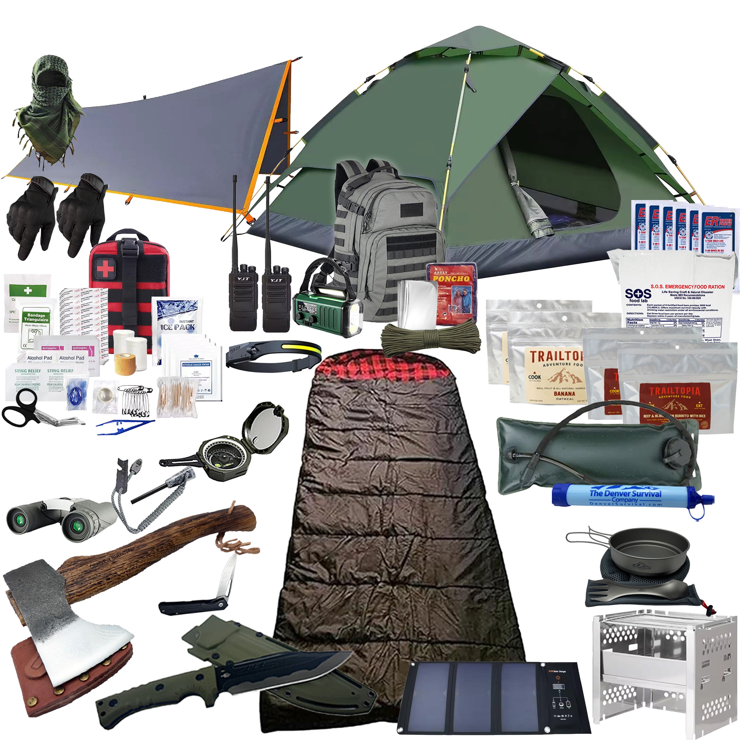 1 Person 5 Day Bug Out Bag with Premium Emergency Tools