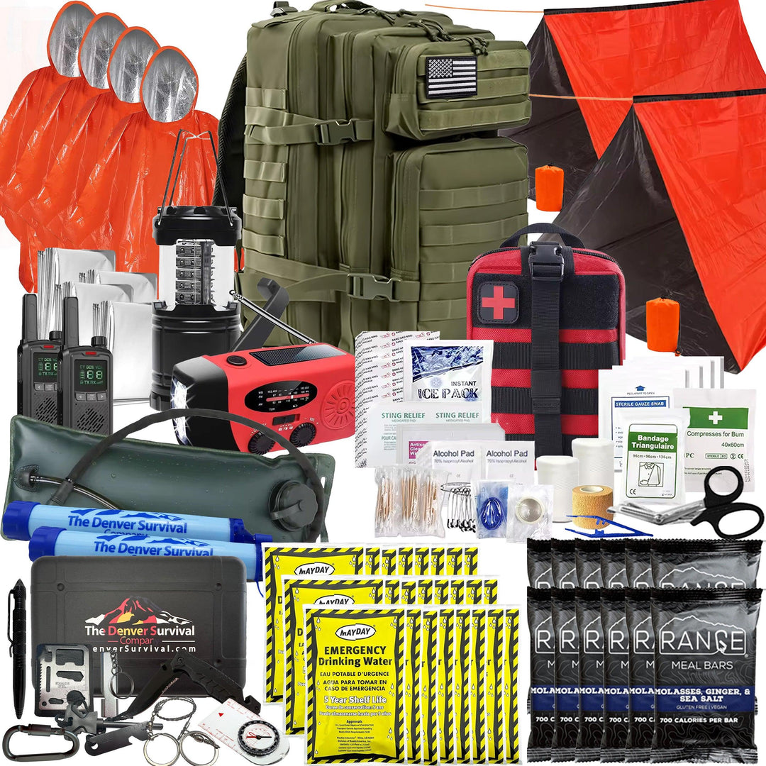 Gluten Free 4 Person 72 Hour Emergency Bug Out Bag Kit - Denver Survival - survival backpack survival gear survival supplies survival equipment