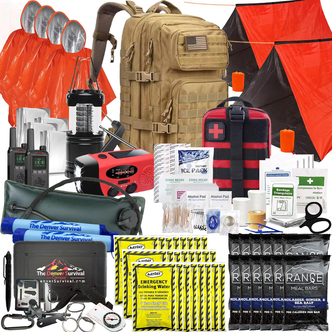 Gluten Free 4 Person 72 Hour Emergency Bug Out Bag Kit - Denver Survival - survival backpack survival gear survival supplies survival equipment