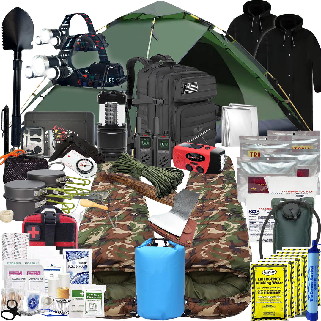 2 Person 5 Day Survival Bag with Survival Tools and Camping Equipment - Denver Survival - survival backpack survival gear survival supplies survival equipment