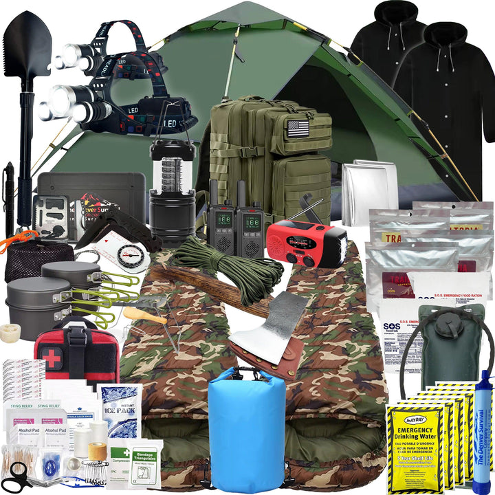 2 Person 5 Day Survival Bag with Survival Tools and Camping Equipment - Denver Survival - survival backpack survival gear survival supplies survival equipment