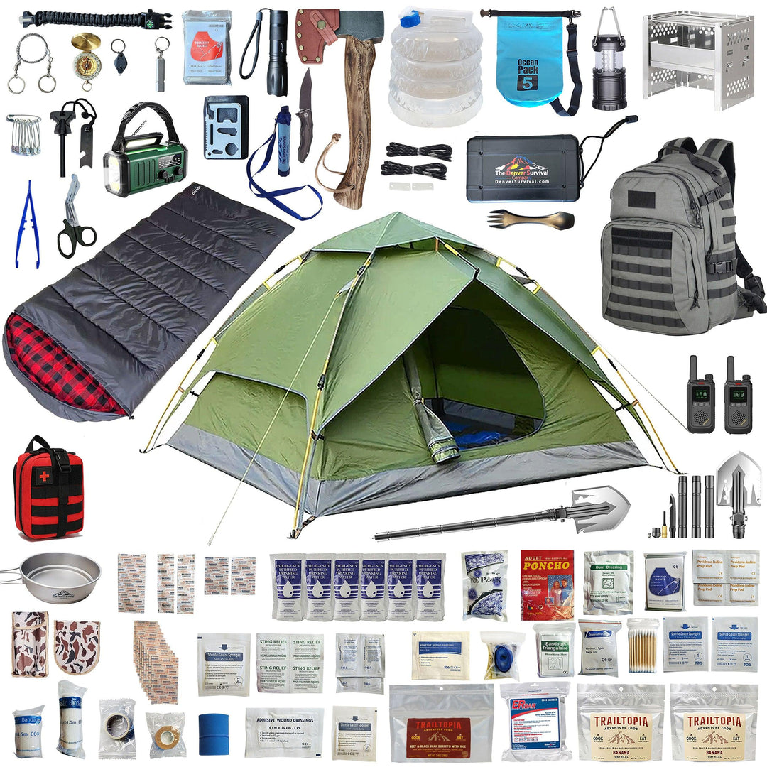 5 Day Upgraded Survival Bag with Food, Hydration, Shelter, and More - Denver Survival - survival backpack survival gear survival supplies survival equipment