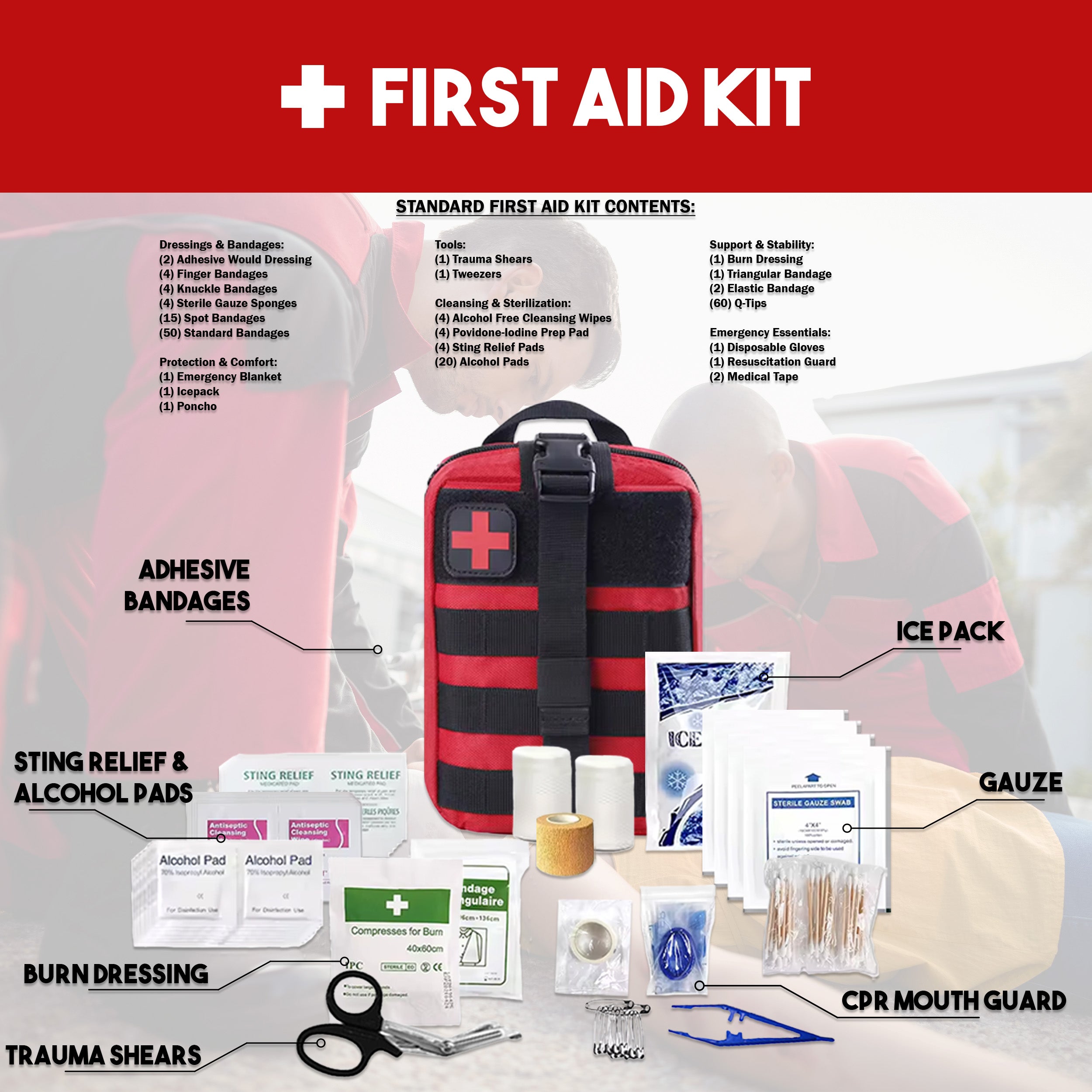 Gluten Free 4 Person 72 Hour Emergency Bug Out Bag Kit