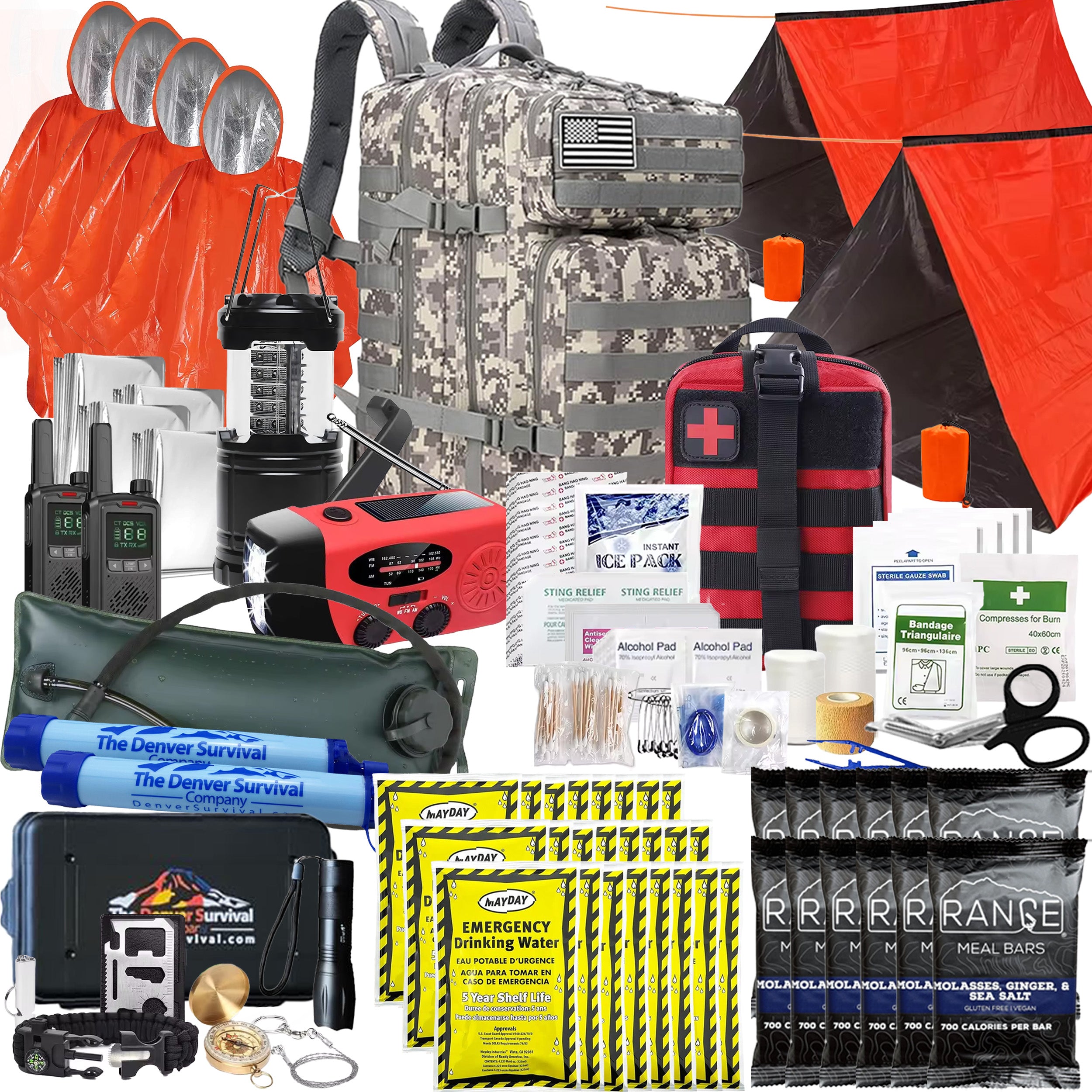 Gluten Free 4 Person 72 Hour Emergency Bug Out Bag Kit