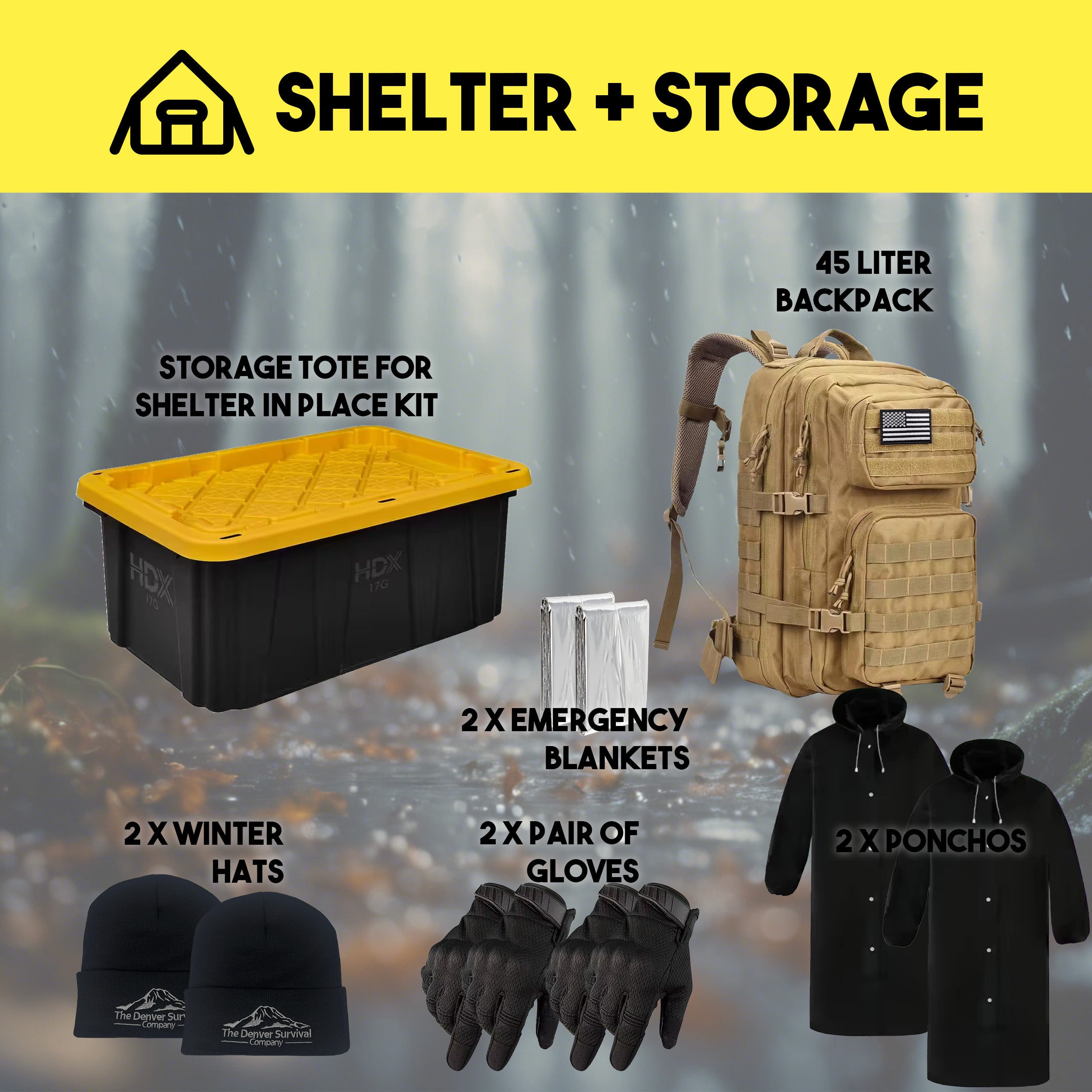 Shelter In Place Survival Bag