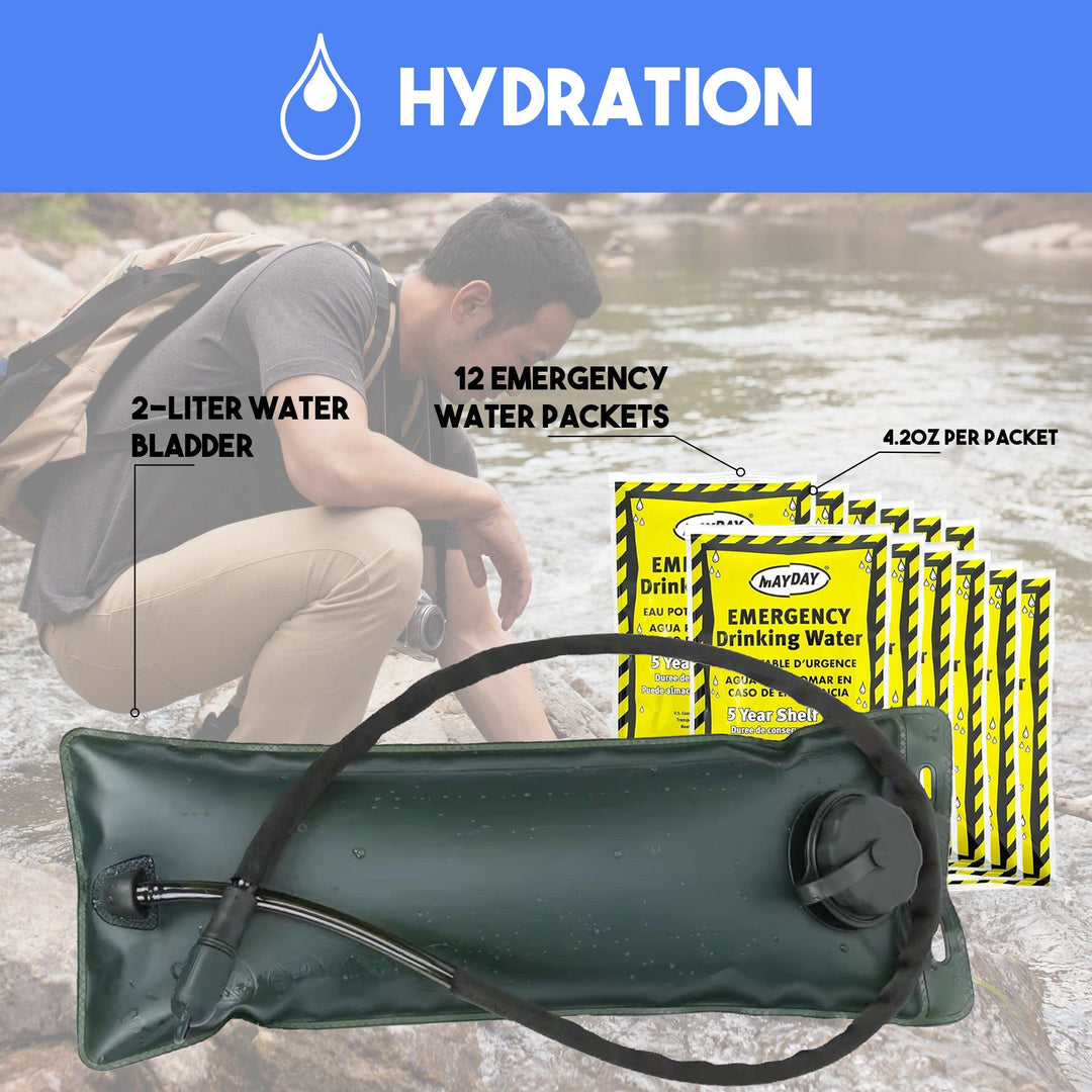 Essentials 2 Person 72 Hour Survival Bug Out Bag with Backpack, Food, Water, and Shelter - Denver Survival - survival backpack survival gear survival supplies survival equipment