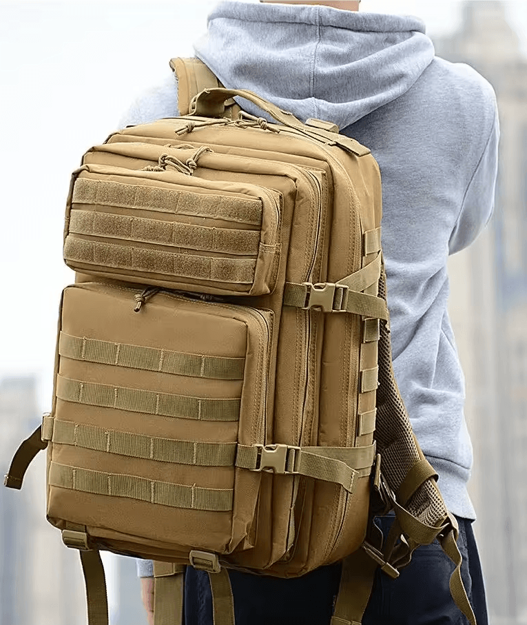 Khaki 45L Military Tactical Molle Backpack - Denver Survival - survival backpack survival gear survival supplies survival equipment