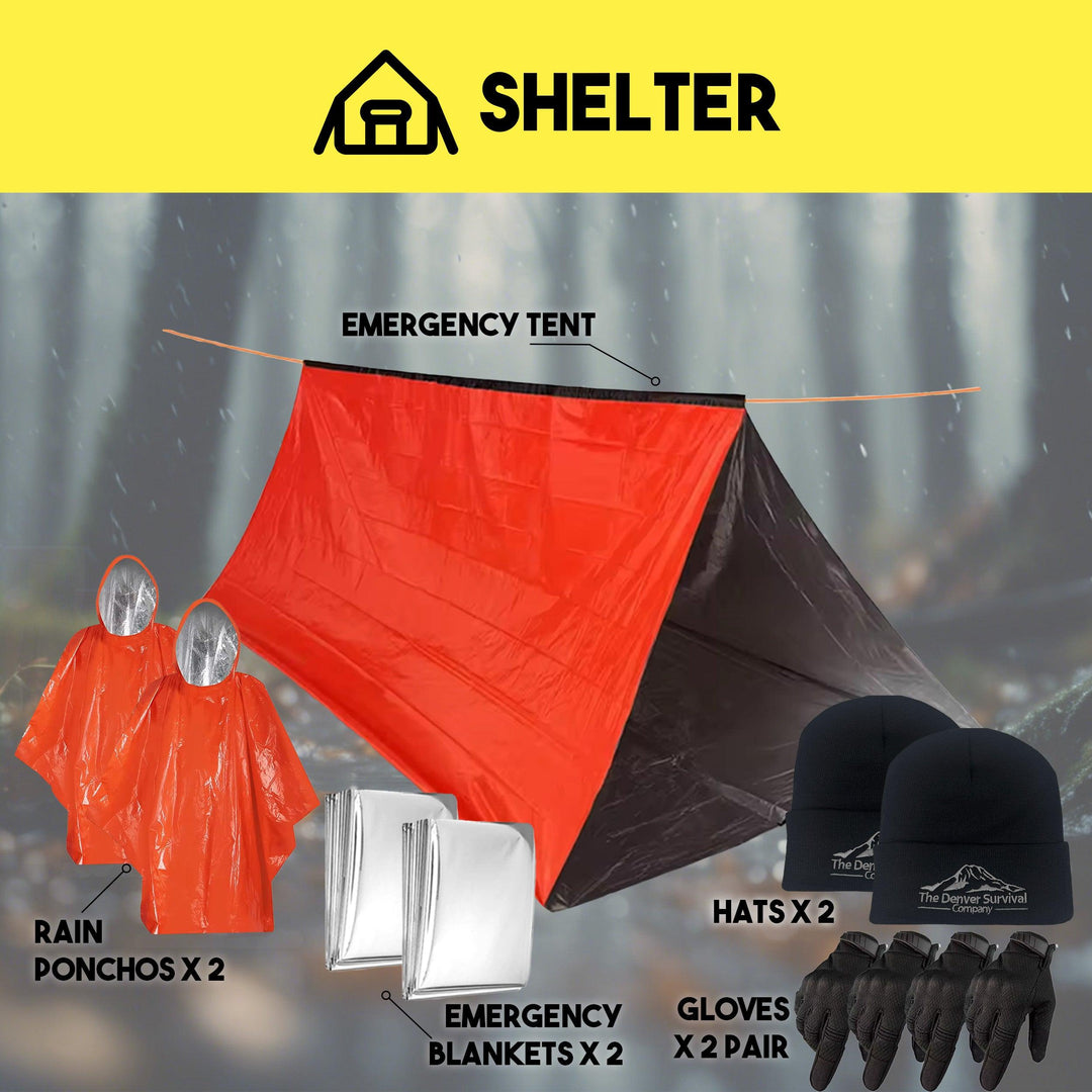2 Person 5 Day Solar Bug Out Bag Backpack
