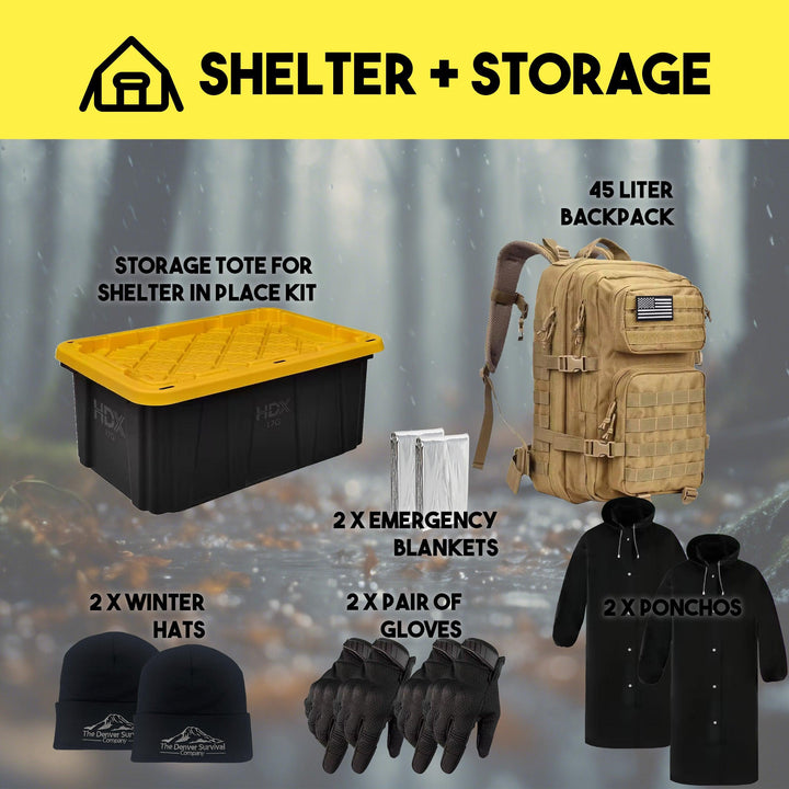 Shelter In Place Survival Bag - Denver Survival - survival backpack survival gear survival supplies survival equipment