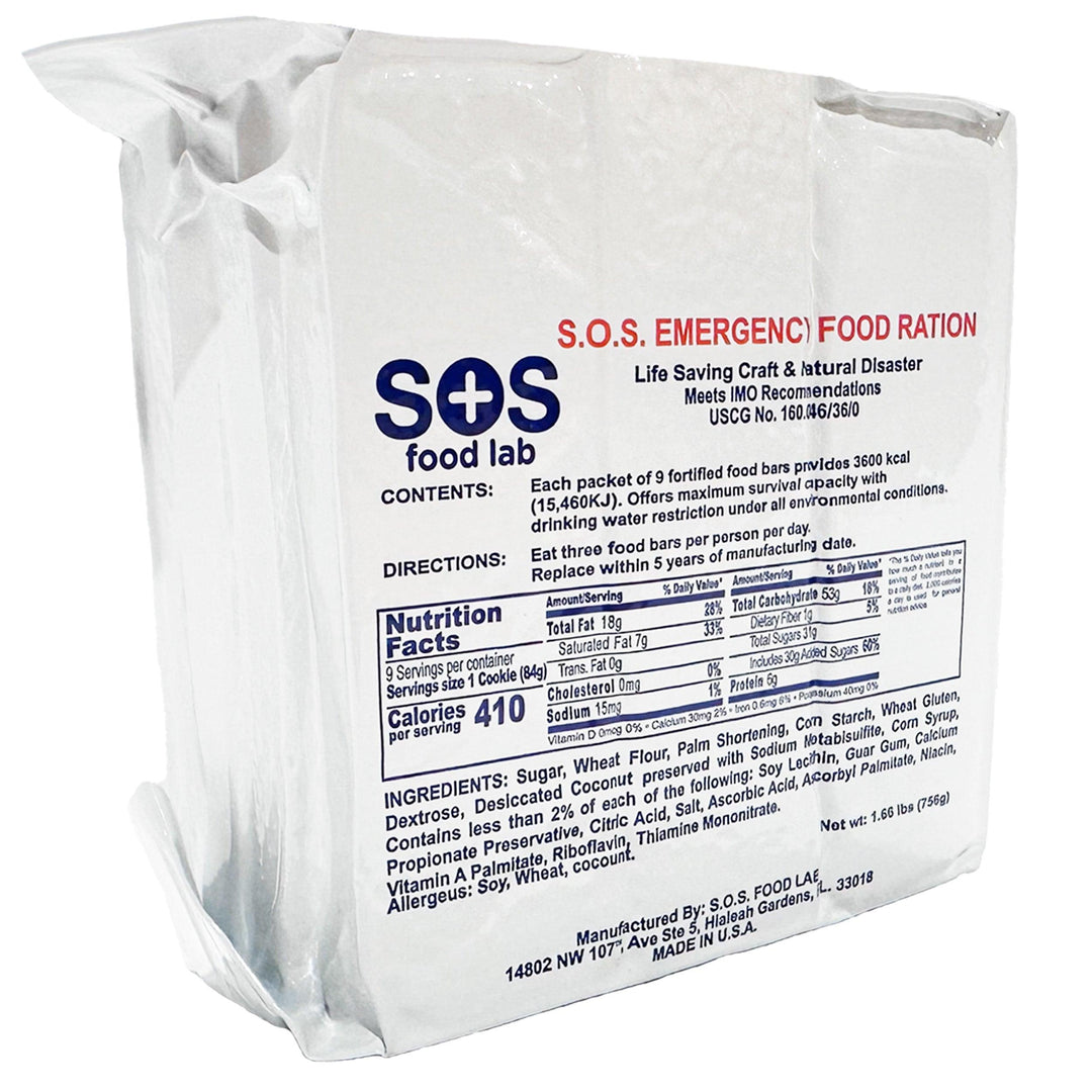 SOS Food Lab Emergency Food Bars - 3600 Calorie Pack - Denver Survival - survival backpack survival gear survival supplies survival equipment