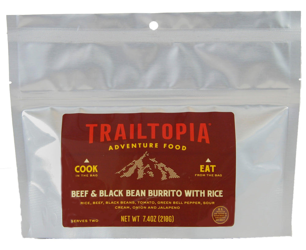 Trailtopia Beef & Black Bean Burrito Dinner - Denver Survival - survival backpack survival gear survival supplies survival equipment